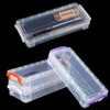 3 Pieces Plastic Transparent Pen Box, Stackable Transparent Pen Box,