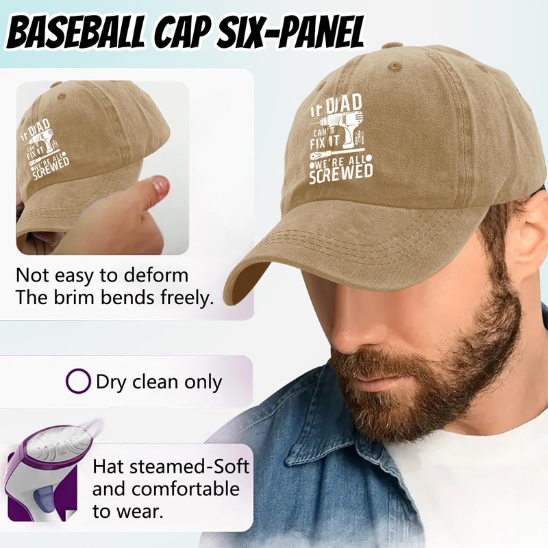 Dad Hats for Men | Cotton Trucker Hat Adjustable Washed