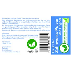 Uli Breiter Zahnweiss Pulver 40 g