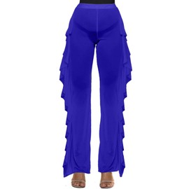 Perspectiva de las mujeres Pantalones de volantes de malla transparente Traje de baño Parte inferior de bikini Pantalones cubiertos