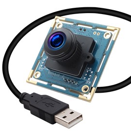 ELP 8MP USB Camera Module IMX179 Sensor Webcam Super HD 3264X2448 Embedded USB Camera for Industry, USB with Camera for Linux Windows Android Web Cams Plug & Play OTG Supports Webcam
