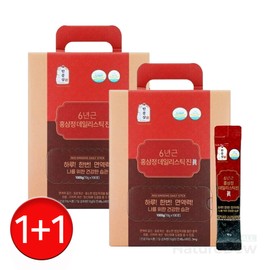 Hanjungsam partner company 1+1 6-year-old red ginseng stick, red ginseng extract, ginsenoside efficacy, 200 pieces in total / 1+1 6년근 홍삼 스틱 홍삼진액 진세노사이드 효능 총200개입