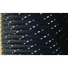 3/8" Premium Double-Yacht Braid Polyester Rope. Sailboat Rigging Line. Made In The U.S.A. (Black w/Reflective Tracers, 200)