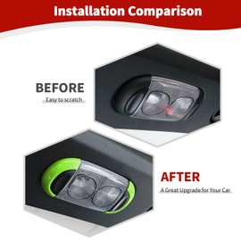 JOSHELA for Jeep JK Map Dome Light Trim Cover Fit for Jeep Wrangler JK JKU 2011-2017 4DR Green Interior Accessories 3pcs