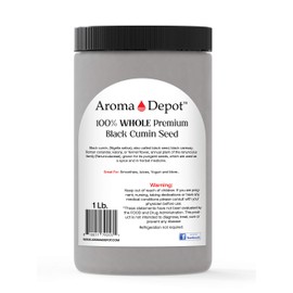 Black Cumin Seeds Raw (Nigella sativa) 1lb / 16oz JAR 100% Pure 100% Pure Whole Premium Non-GMO NON-Irradiated & Gluten Free I Healthy Spice I Egyptian Black Seeds (Black caraway)