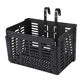 EKDJKK Detchable Folding Front Bike Basket, Fold-Up Detchable Front Bag with Handle, Rear Hanging Bicycle Bag Cargo Rack for Mountain Bike, Folding Bike, Road Bike, Quick Release