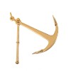 5" Gold Brass Anchor with Lever Nautical Decor Tabletop Decor