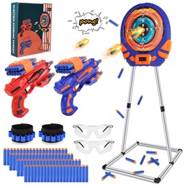 Shooting Target for Nerf w/Toy Guns and Foam Darts, Upgrade Digital Shooting Game with Touch Screen Practice Target, Electronic Scoring Targets for Nerf Gun for Kids Aged 5 -13 Boys, Girls