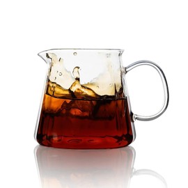 watchget Glass Coffee Carafe 500ml/17oz - Heat Resistant Thin Borosilicate Coffee Server, Clear Pour Over Coffee Pot Maker, Ideal for Home, Office, and Café