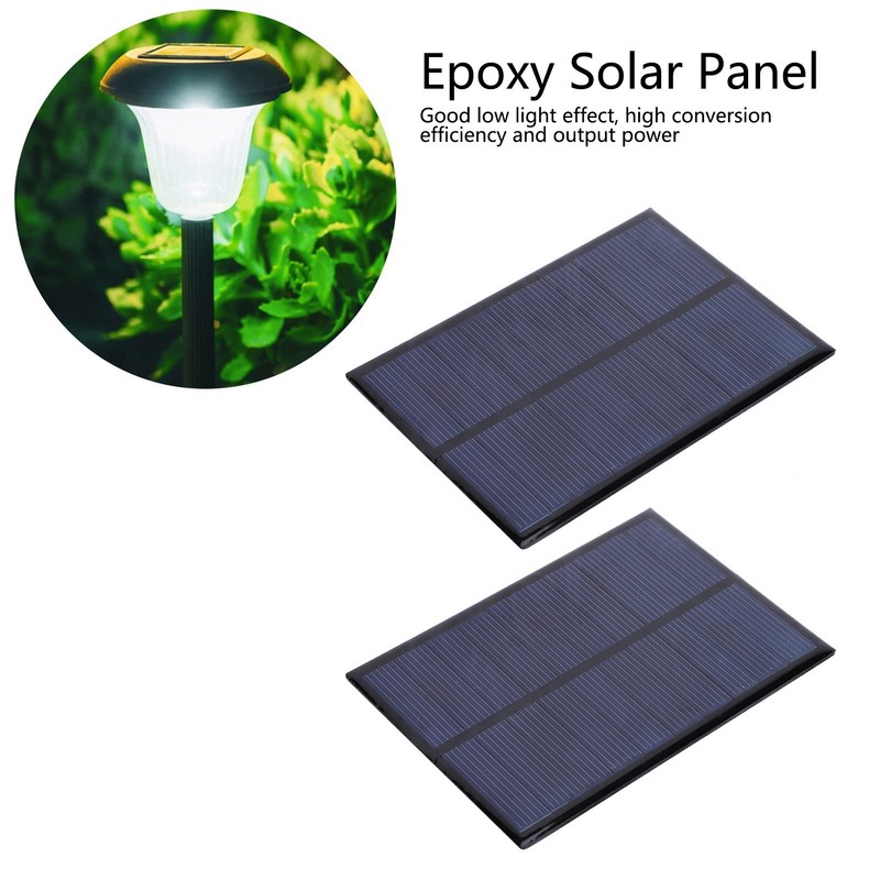 2Pcs Mini Solar Panel Epoxy Power Module Battery Polysilicon Industrial