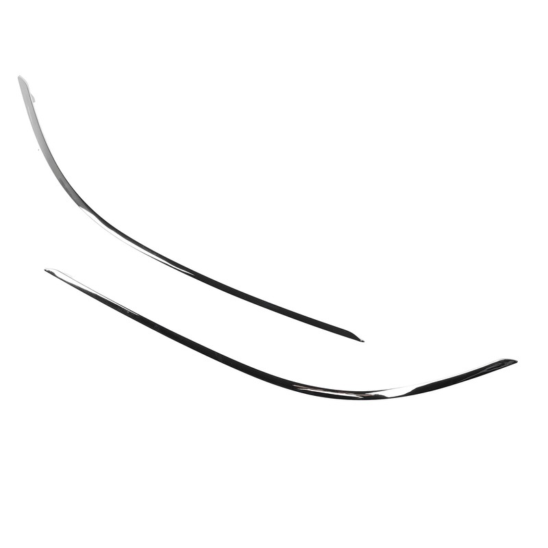 2pcs Front Bumper Lower Chrome Molding Trim Replacement For Benz