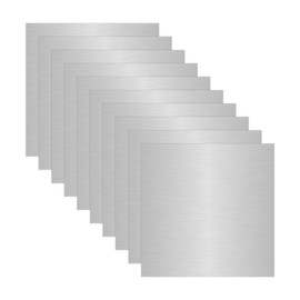 Acuxiaza Aluminium Sheet 150 x 150 mm with Protective Film Aluminium Sheet 0.8 mm Thick Aluminium Sheet for Model Building Trade Fair Construction DIY Crafts Pack of 10