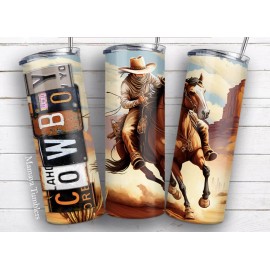 Handmade 20oz Western Tumbler,cowboy Tumbler,horse Cup