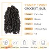 Seimainurs 8 Inch 8 Packs Yanky Twist Crochet Hair Pre