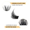 QUEWEL Individual Eyelashes, Individual Eyelash Clusters, Lashes, Mega D Curl,