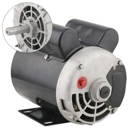 2hp Air Compressor Electric Motor, 56 Frame 3450 Rpm Single Phase Keyed Shaft Air Compressor Duty Electric Motor Ccw Rotation Facing Shaft 115/230V With Manual Overload Protection