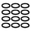 sourcing map 12 Pcs Solid Nitrile Rubber Flat Washer DN65
