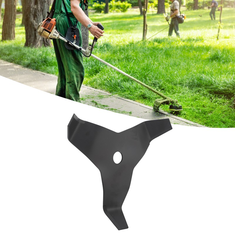 Black Weed Wacker Blades 3 Teeth Carbon Steel Brush Cutter