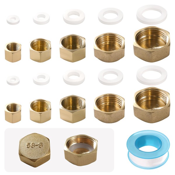Lyeteung 10 PCS G1/8 G1/4 G3/8 G1/2 G3/4 Brass Female