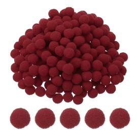 PATIKIL 0.3inch Pom Poms for Crafts, 2000pcs Small Pompoms for Crafts Mini Puff Balls Bulk High Elasticity Fuzzy Balls for Hats Christmas Art, Wine Red