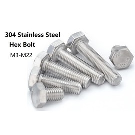 BOZONLI M18 Lengthen Hex Bolt - Fully Threaded Setscrew Stainless Steel Mechanical Bolts M18×40mm,1 pcs