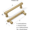 khtumeware 2 Pack Brushed Brass Cabinet Pulls 4 Inch(102MM) Hole