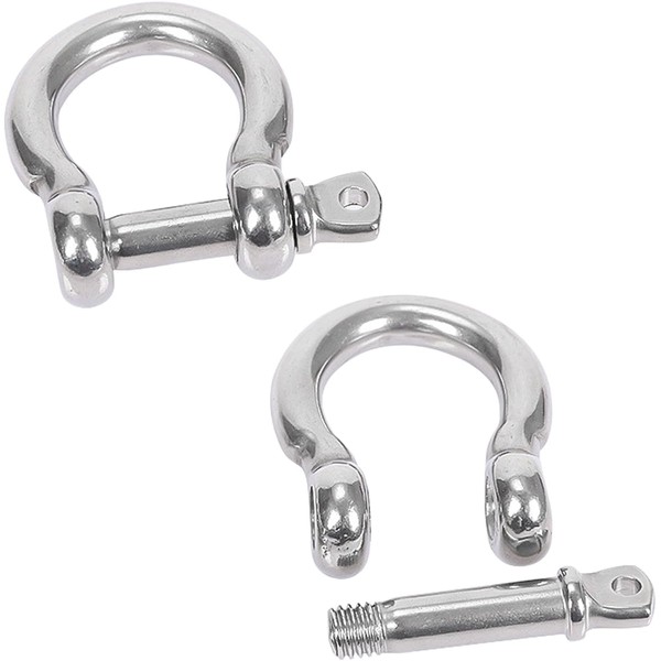 Bntyok 2 Pack D Ring Shackles 3/10 Inch 0.4 Ton