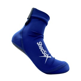 ShocSox Beach Volleyball & Sand Soccer Socks No-Holes Guaranteed Soles for Maximum Protection (US, Alpha, Medium, Regular, Regular, Navy Blue)