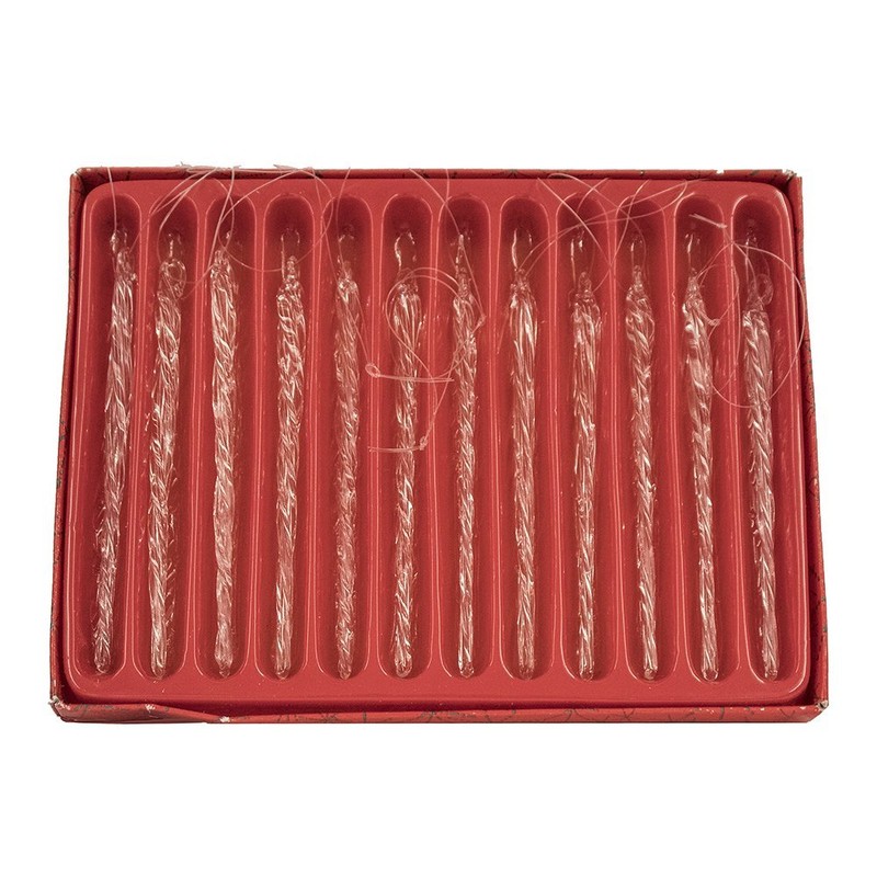 Kurt Adler 12-Piece Glass Icicle Ornament Box Set, 3.5-Inch