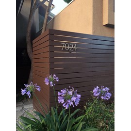 5 Inch Address Numbers for Houses, Silver Zinc Alloy Floating Address Numbers for Garden Door Mail Box Decor with Nail Kit and Instructions(Number 7)