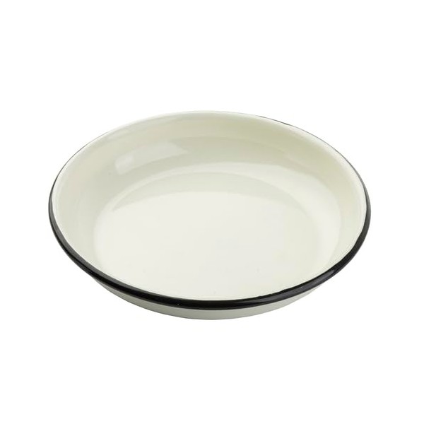 TableCraft 11154 Enamelware Collection Plate, 36 oz., 10" Dia. x