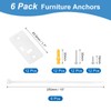 QUARKZMAN Furniture Anchors (Pack of 6), Anti Tilt Furniture Anchors