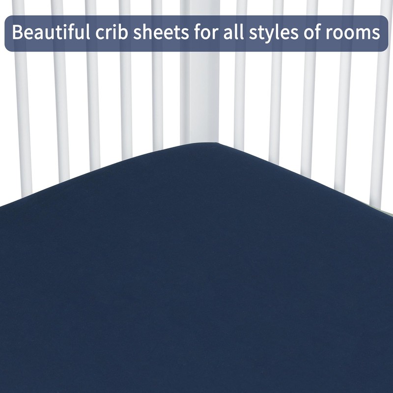 GUNTAIL Baby Crib Sheets for Boys Girls, 2 Pack Fitted