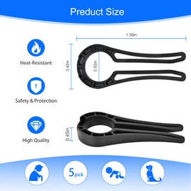 5Pcs ﻿FFyeiiy Gas Stove Knob Locks, Oven Knob Covers for Child, Dementia Patients，Child Proof Stove Knob Covers, Gas Oven Knobs Kids Safety Lock