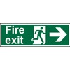 Seco Fire Exit - Fire Exit, Man Running Right, Arrow