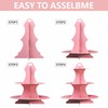 3-Tier Cardboard Cupcake Stand,Pink Cupcake Stand Tower for Birthday Wedding