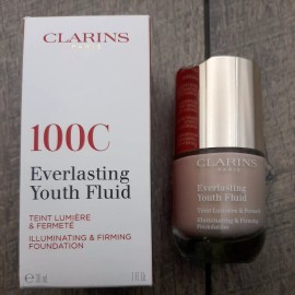 Clarins Everlasting Youth Fluid Illuminating Firming Foundation Makeup 100C 1oz