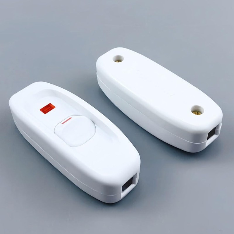 2piece Lamp Switch Inline Low Profile Switch with LED Light