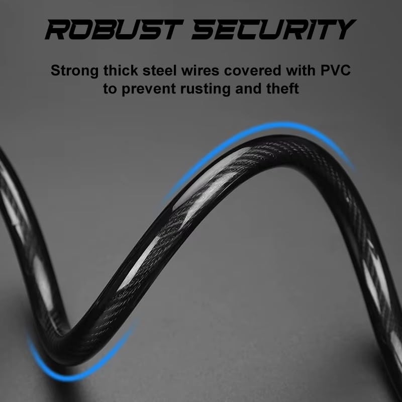 Byking Bike Lock Cable, Combination Bicycle Lock 5 Digit 1.2m