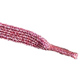 Fat-catz-copy-catz 1x Pair Flat Glittering Pink Coloured Shoe Laces Canvas Sneaker Shoelace, 115cm length