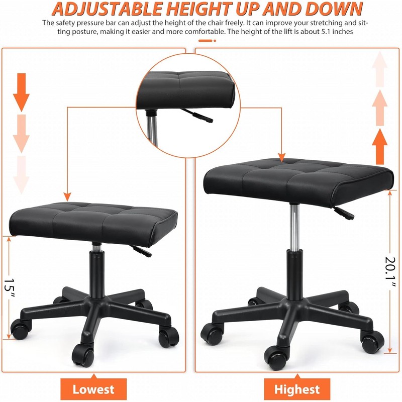 Footrest Under Desk Leg Rest Ottoman Adjustable Height Foot Stool