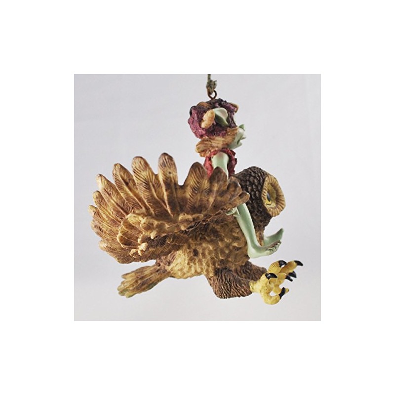 Pixie Riding Owl, Rope Hanging Ornament - Green Garden Home