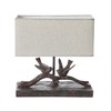 Creative Co-Op DE7675 Rustic Bird Lamp with Rectangle Shade 12.5"