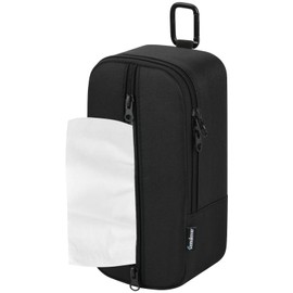 Restaurant Tissue Holder, Waitress Tissues Storage Case, Restaurant Bar Waitstaff Napkin Organizer Adjustable Tissue Dispenser with Belt Buckle & Carabiner for Waiter Server Makeup Artist Bartender