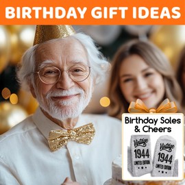 HAPPYPOP 82nd Birthday Gifts Ideas - Socks for 82 Year Olds, 1944 Birthday Gift, Gifts for Elderly Man