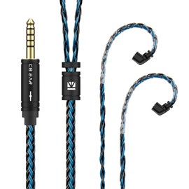 KBEAR ST16 Plus Long IEMs Earphone Cable with QDC-Type Pin for KZ ZSN/ZSN PRO/EDX PRO/ZS10 PRO/ZSN PRO X/ASX/ZSX/ZAS/ZVX/AS16/DQ6/DQS/ASX/D-Fi/Krila/PR1 PRO/PR2/ZEX CCA CRA/C12/C10 PRO (QDC 4.4MM)