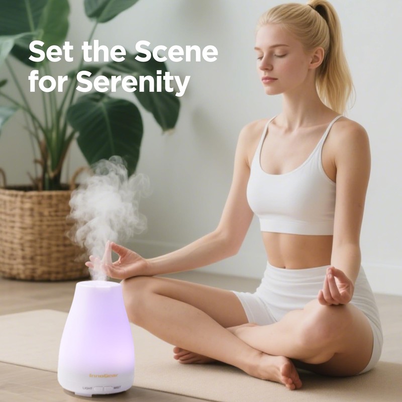 InnoGear Essential Oil Diffuser, 2 Pack Ultrasonic Diffusers for Home