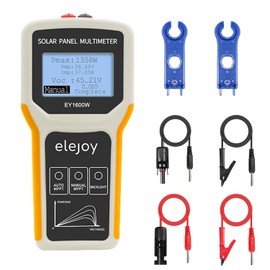 SolaMr 1600W Upgrade Solar Panel Tester MPPT Photovoltaic Multimeter with Ultra Clear LCD, Intelligent MPPT Open-Circuit Voltage Troubleshooting and Data Testing for Solar PV Testing -EY 1600W