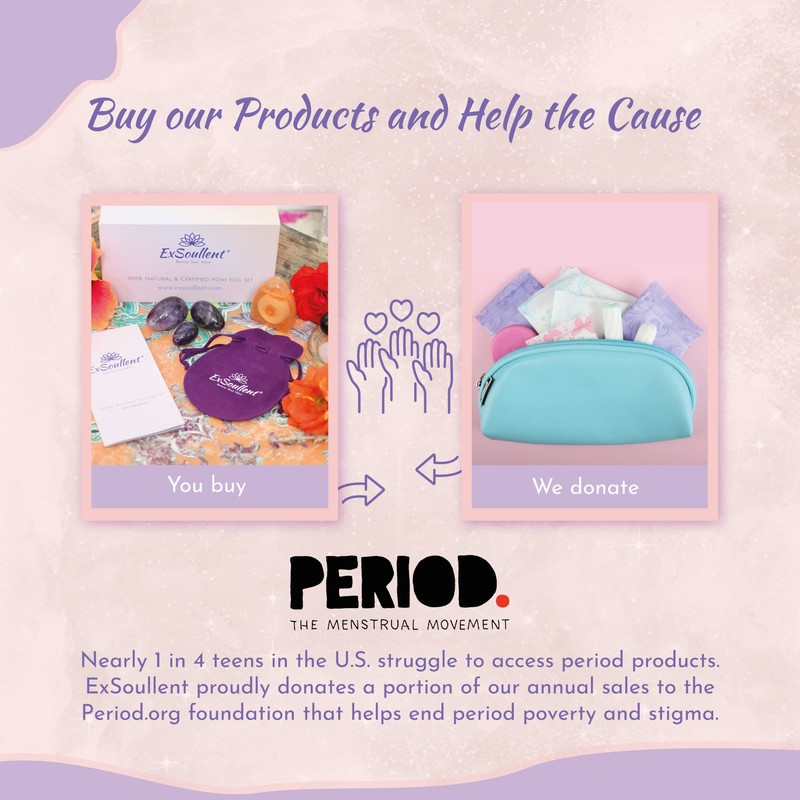 ExSoullent Jade Yoni Eggs Certified - Deluxe Amethyst Crystal Drilled