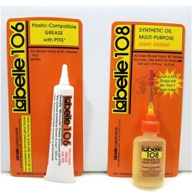 Labelle 2pak Lube Oil+Grease PTFE* Lubricant for "N" Athearn, Atlas, Bachmann, Broadway Limited, Kato, Rivarossi, Con-Cor, Micro-Trains, and All "Z" Models, etc. can't buy better than Labelle